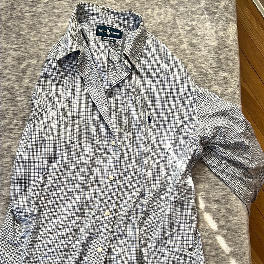 Ralph Lauren Men's Blue Checkered Shirt